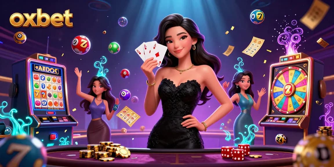Experience excitement with oxbet's dynamic casino illustration showcasing the thrill of gaming.