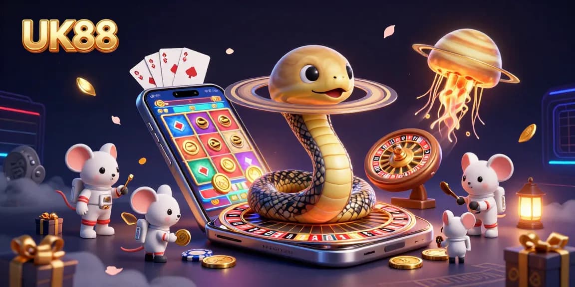 UK88 launches intense cosmic gambling action with a 3D Saturn ring snake and more!
