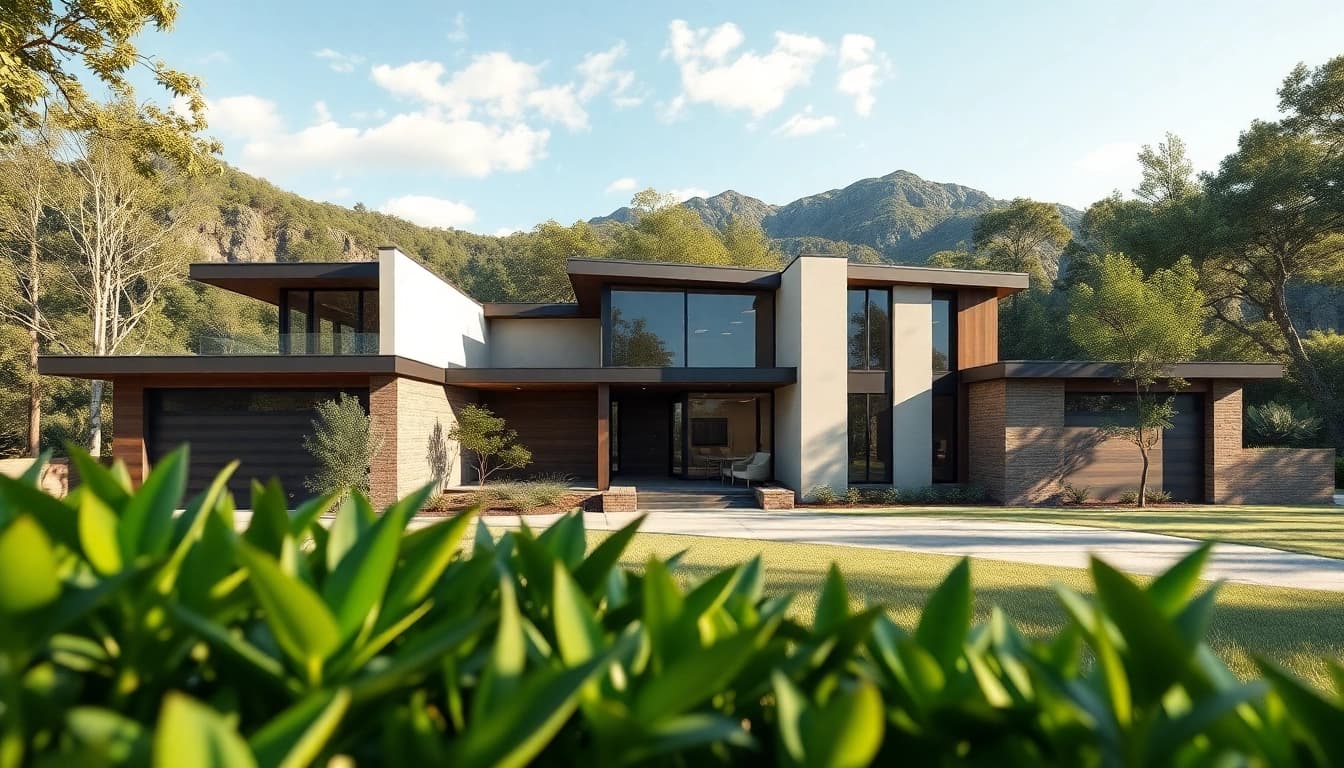 Explore the unique design of Rock View Road Revival, featuring modern architecture amidst natural beauty.