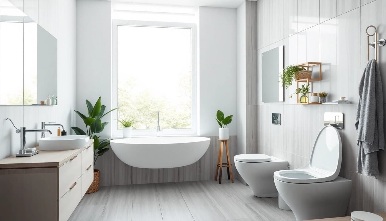 Erleben Sie stilvolle sanitäre Lösungen mit sonni sanitär in einem modernen Badezimmer.