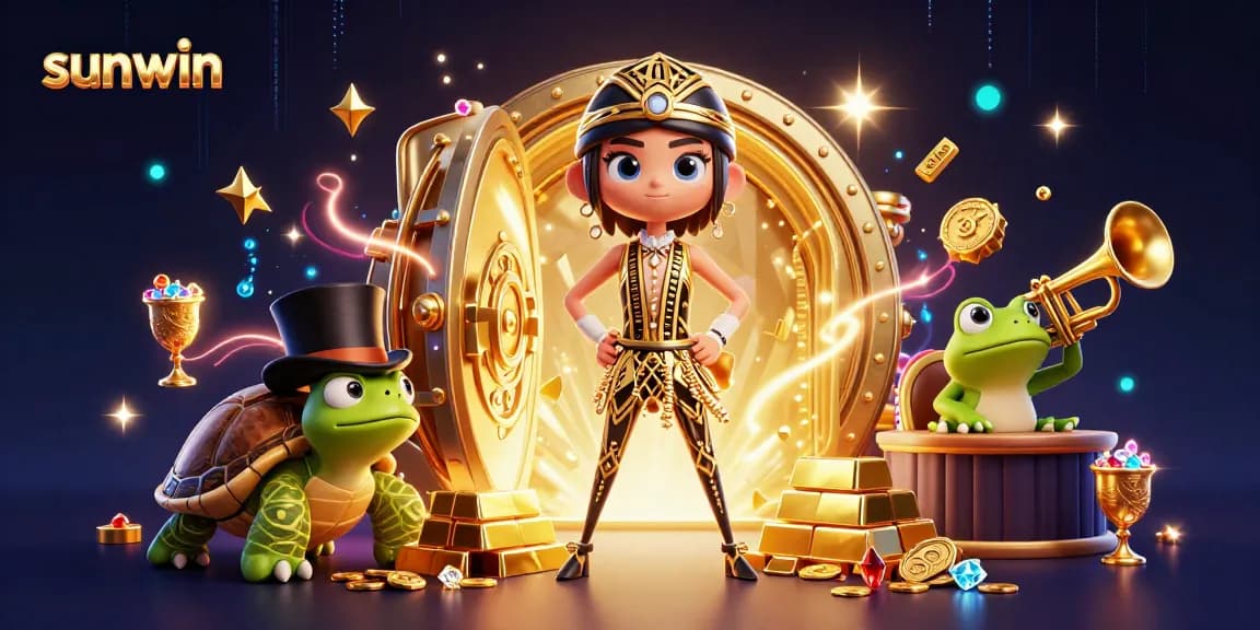 Experience thrilling wins at sunwin with vibrant casino characters and sparkling treasures!