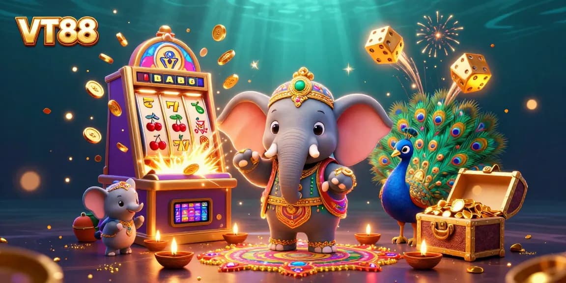 Experience winning with VT88 as vibrant casino elements burst into action!