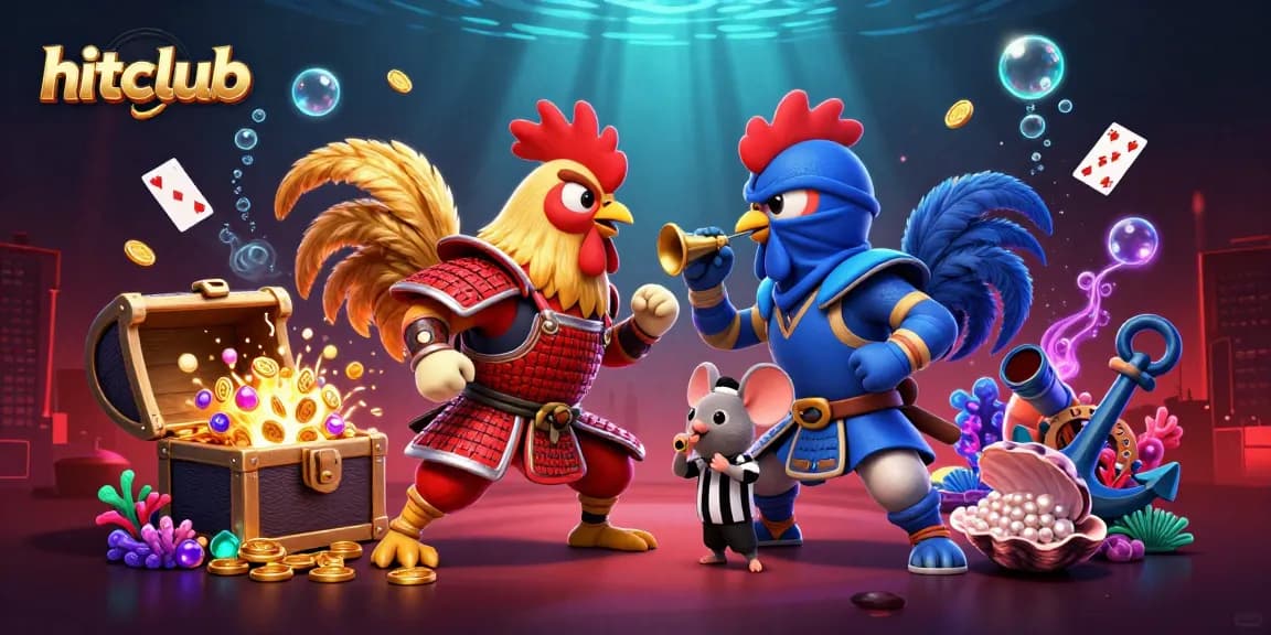 Experience thrilling battles with hitclub's fighting roosters in an exciting casino-themed adventure!
