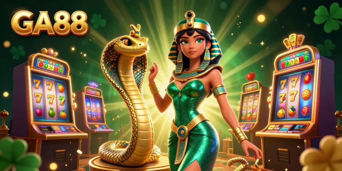 Experience thrilling wins with GA88's vibrant slots illustration featuring luxurious visuals.