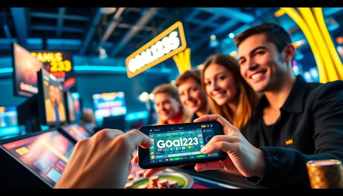 Players enjoying online betting experiences at Goal123 with vibrant digital interfaces.