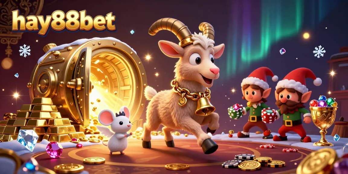 Experience thrilling games at hay88bet with Krampus, angel, and mischievous elves in a festive casino.