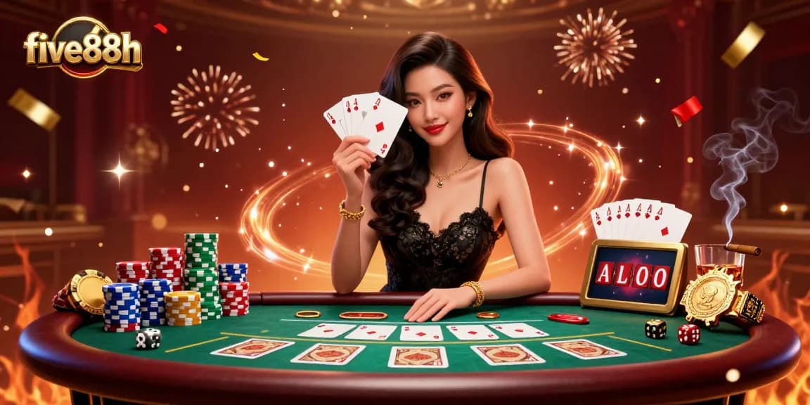 Experience thrilling gameplay action with five88h in a dazzling casino setting.