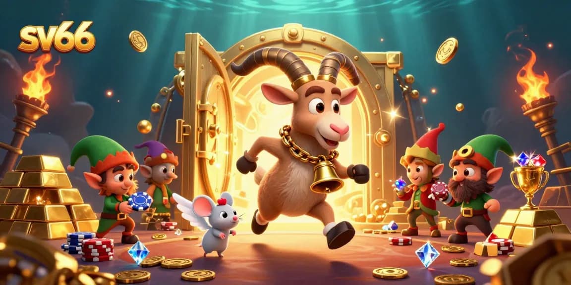 Experience the thrilling action of sv66 in a festive casino scene with Krampus and mischievous elves.