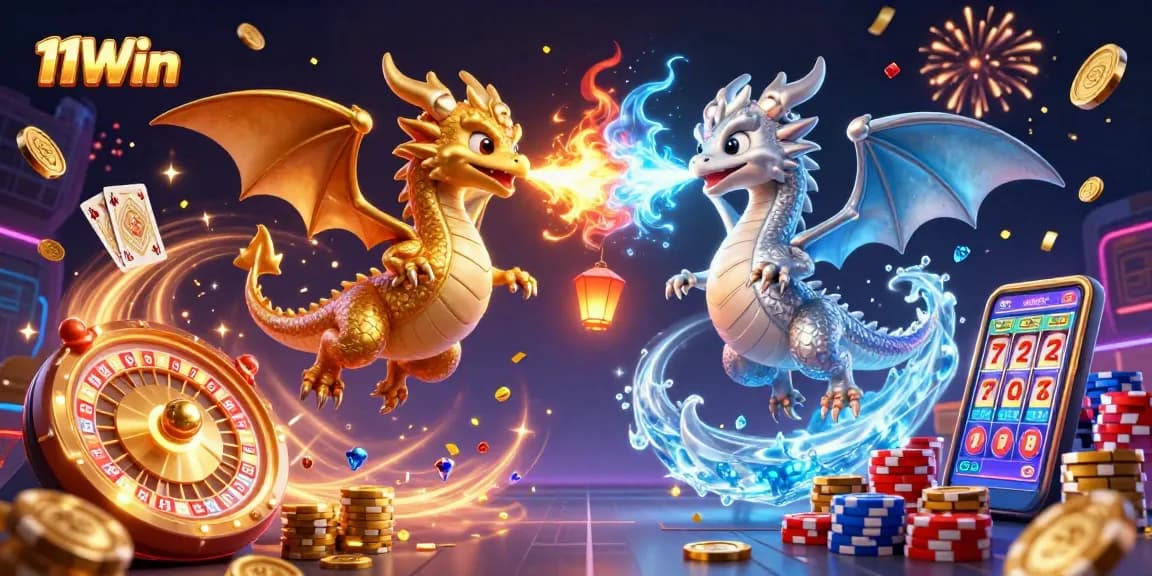 Experience the excitement of 11Win with dragon-themed casino fun and dynamic gaming elements.