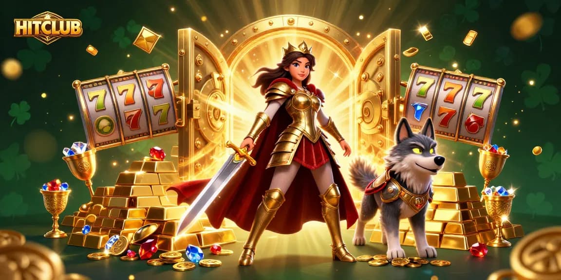 Experience winning thrills at HITCLUB with vibrant 3D warriors and treasure-filled scenes.