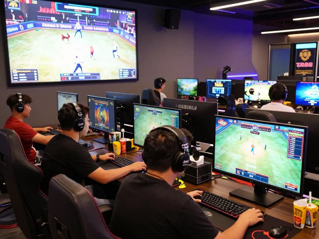 Engaged players on TR88 gaming platform showcasing various online gambling activities in vibrant atmosphere.