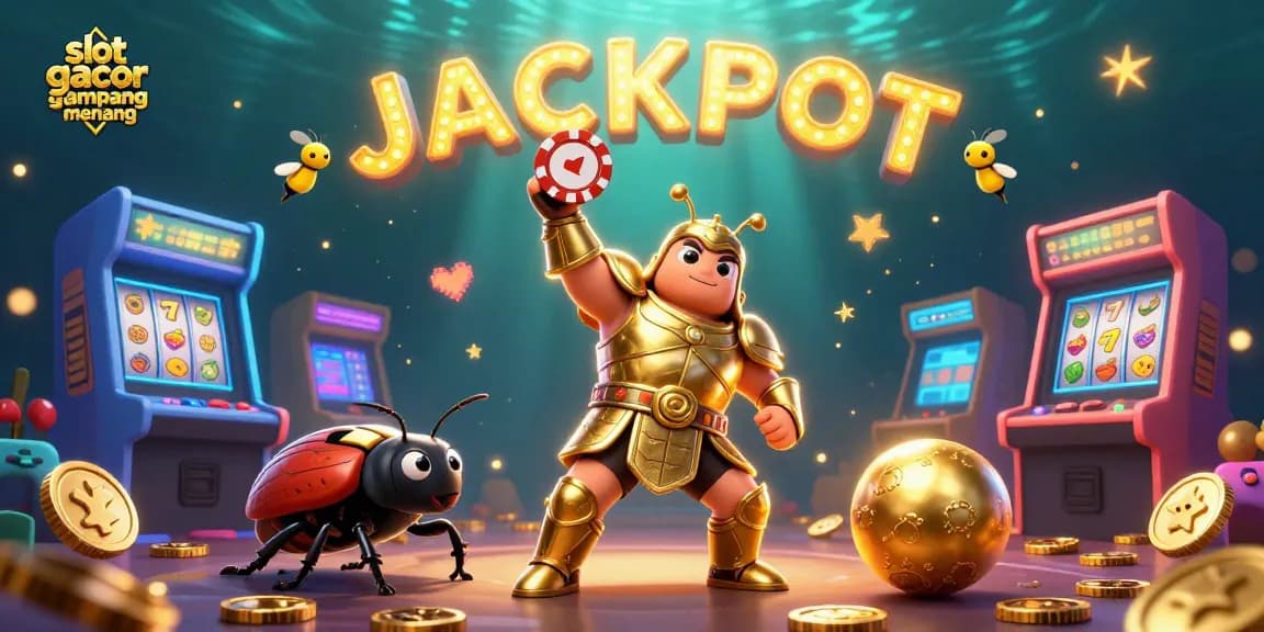 Experience the thrill of slot gacor gampang menang with vibrant 3D visuals and casino symbols.