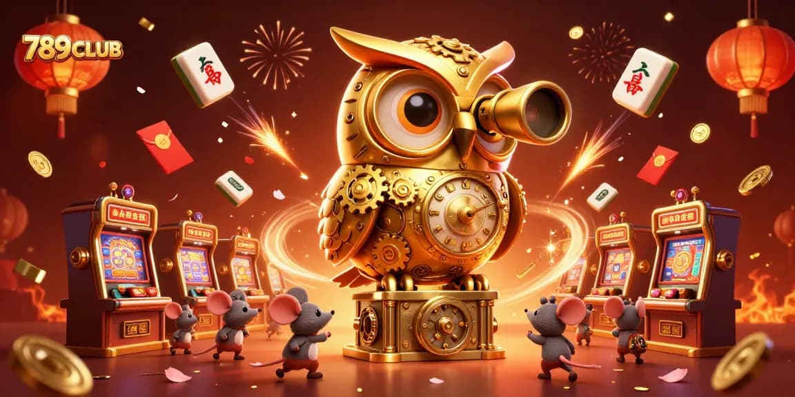 Engage with 789CLUB's dynamic casino atmosphere featuring whimsical characters in a colorful scene.
