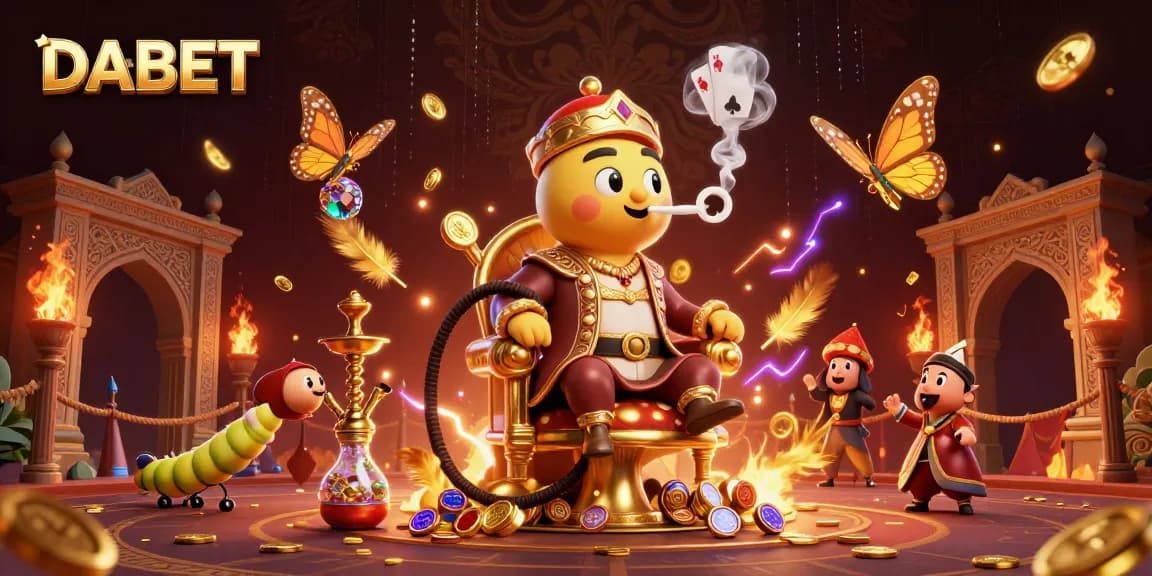 DABET players enjoying thrilling games with vibrant casino elements and stunning digital art.