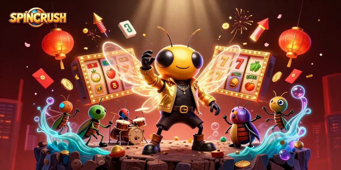 SPINCRUSH brings excitement with slot games featuring spinning reels and vibrant symbols.