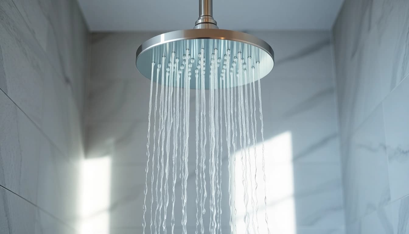 Transform your bathing experience with elegant showers in a modern bathroom setting.
