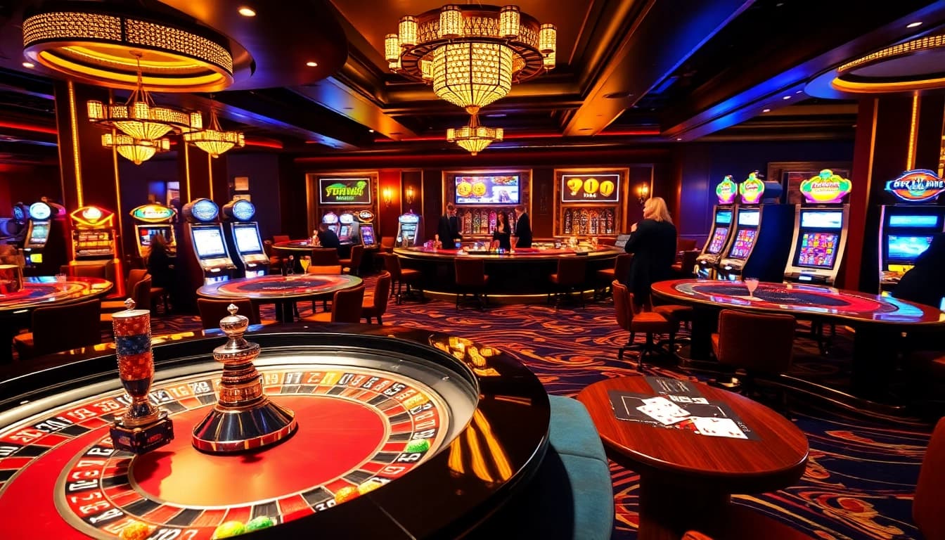 Experience the excitement of online gambling at https://xx88.trading/ with vibrant tables and luxurious casino decor.