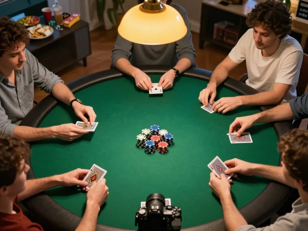 Players enjoying a friendly game of poker at HI88, showcasing strategic gameplay and vibrant atmosphere.