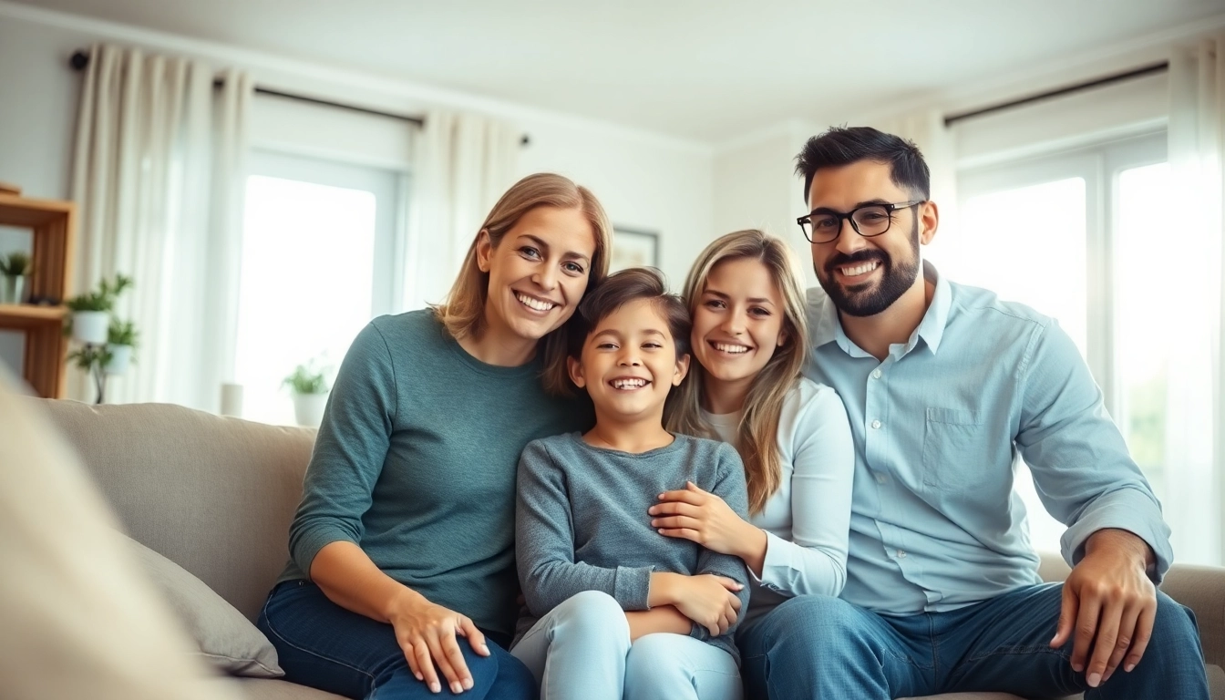 Engaging family scene highlighting the importance of auto and home protection plans in a cozy living environment.