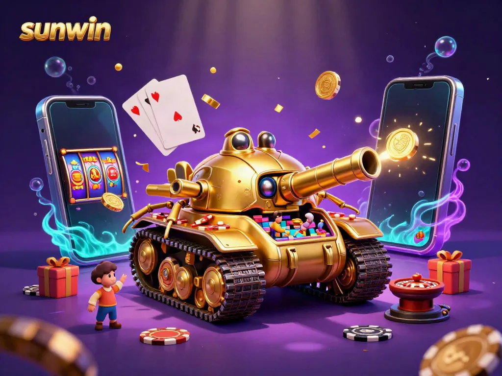 Engage with sunwin's vibrant 3D casino scene filled with dynamic game elements and excitement.