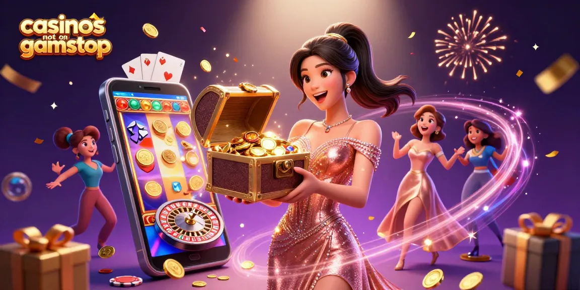 Celebrate wins at casinos not on gamstop with a treasure trove of gems and vibrant casino elements.
