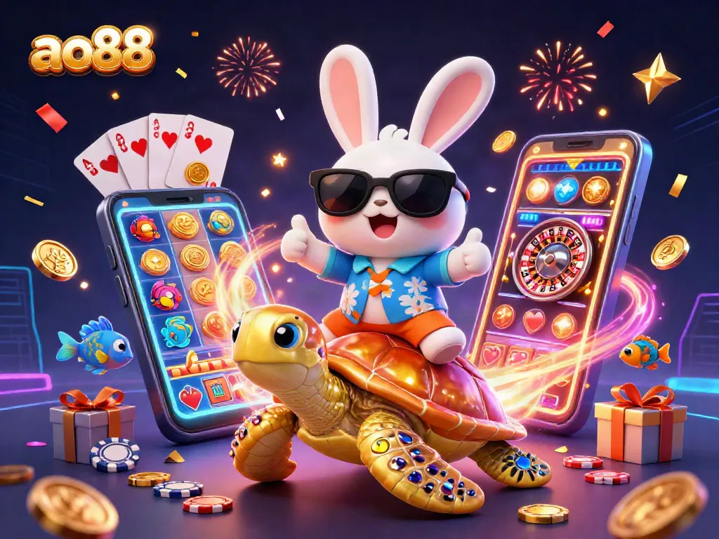 Engage in thrilling gameplay at ao88 with vibrant slots, lucky characters, and festive celebration.