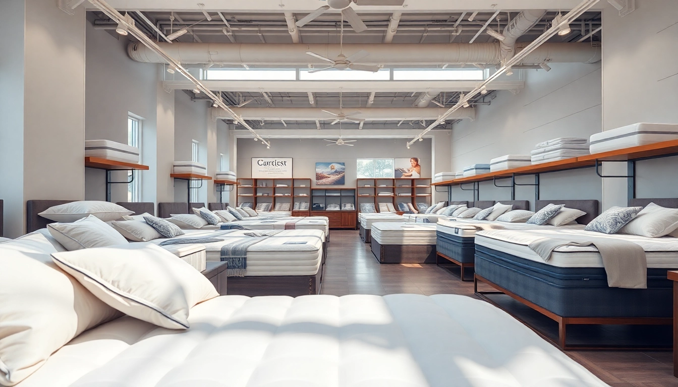 Explore the finest selection at this mattress store near me, showcasing elegant mattress displays.
