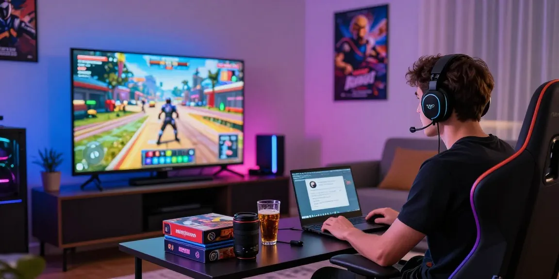 ZONA66 gaming lifestyle with a focused player, vibrant LED ambiance, and modern setup.