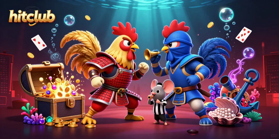 Experience thrilling battles with hitclub's fighting roosters in an exciting casino-themed adventure!