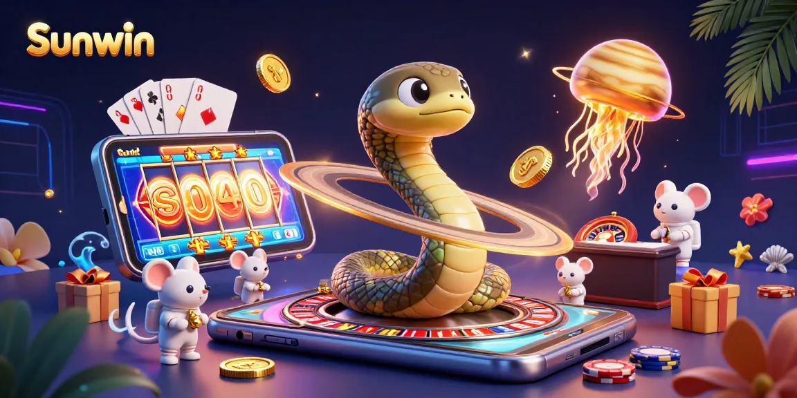 Experience the thrill of Sunwin with cosmic betting adventures featuring a lively casino scene.