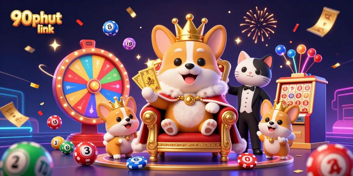 Watch the 90phut link showcase dynamic casino elements with corgis celebrating in style!