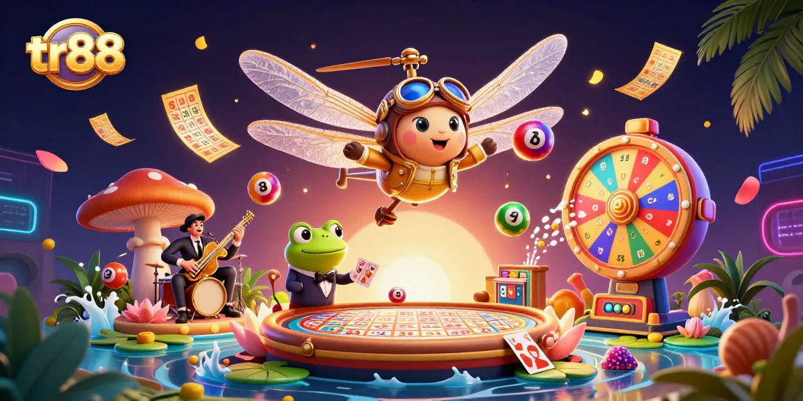 Experience thrilling gameplay with tr88 at a dynamic lily pad casino featuring exciting croupier actions.