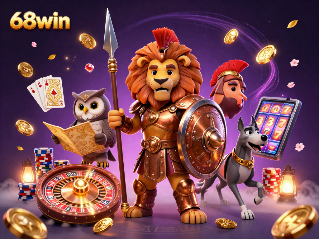 Experience thrilling gaming at 68win with exciting slots, colorful characters, and dynamic casino action.