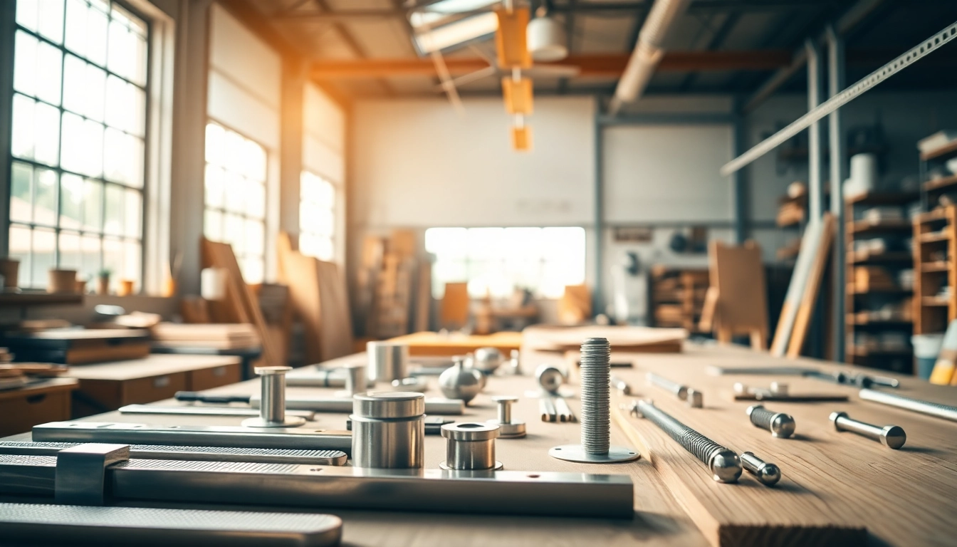 Showcasing high-quality furniture hardware manufacturers in an artisan workshop with natural lighting.
