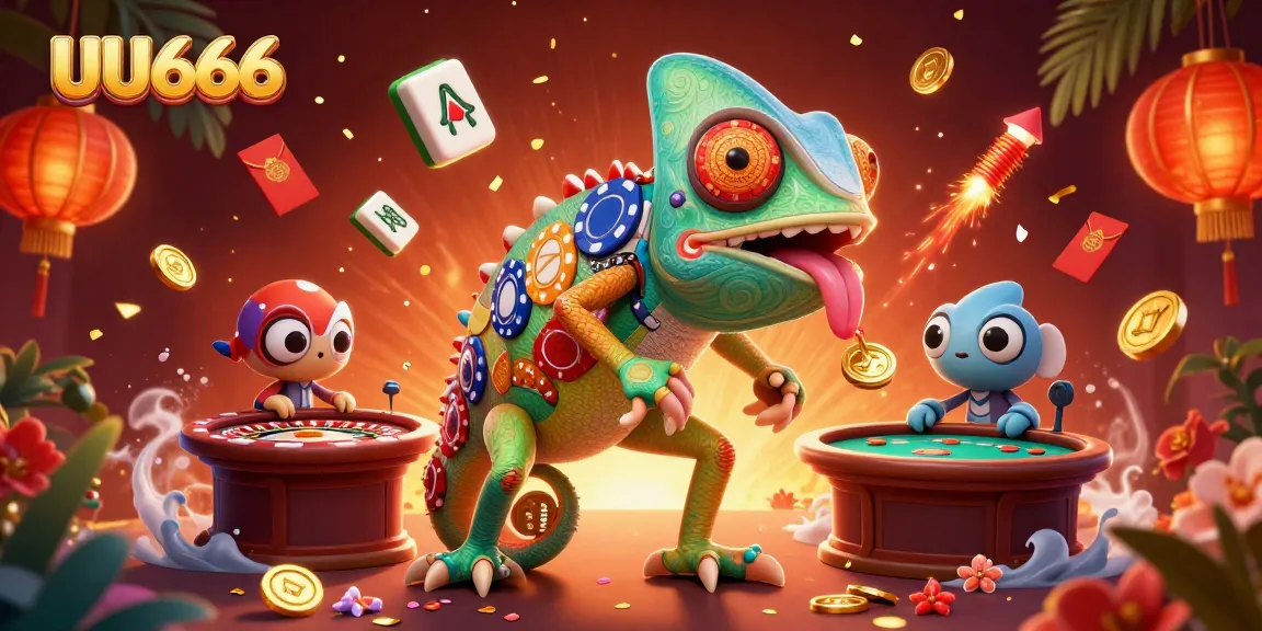 Witness the vibrant and dynamic world of UU666, filled with colorful characters and engaging casino elements.