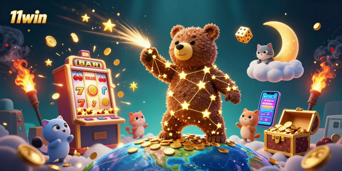 Experience thrilling wins with 11win's engaging casino activities amidst a fantastical scene.