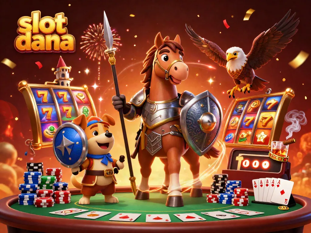 Engage with slot dana's vibrant game world featuring colorful slot reels and dynamic characters.