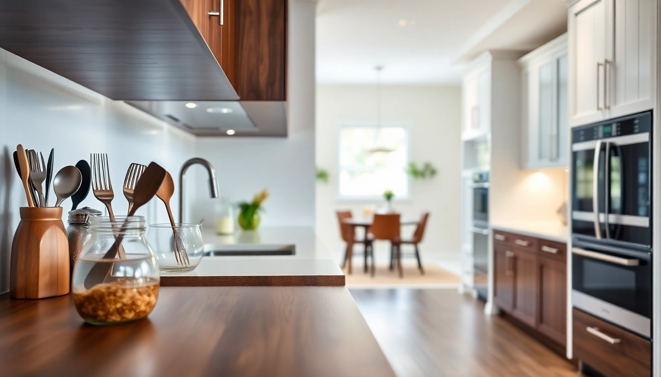 Showcasing cabinet refacing Clearwater FL with elegant walnut cabinets and modern kitchen design.