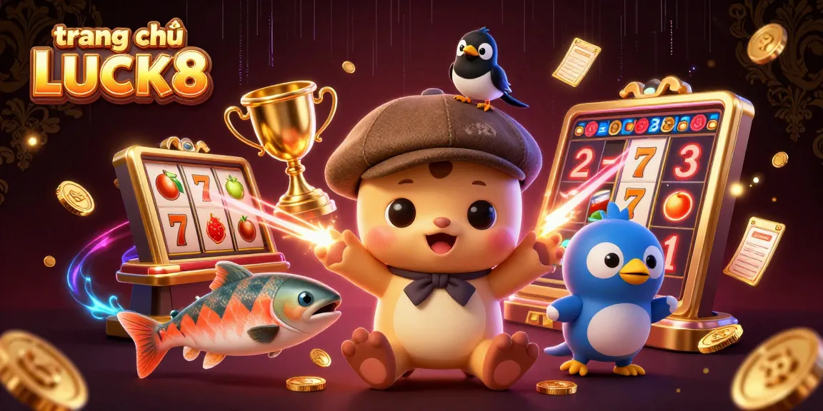Engage with exciting slots at trang chủ LUCK8 featuring cute characters and vibrant graphics.