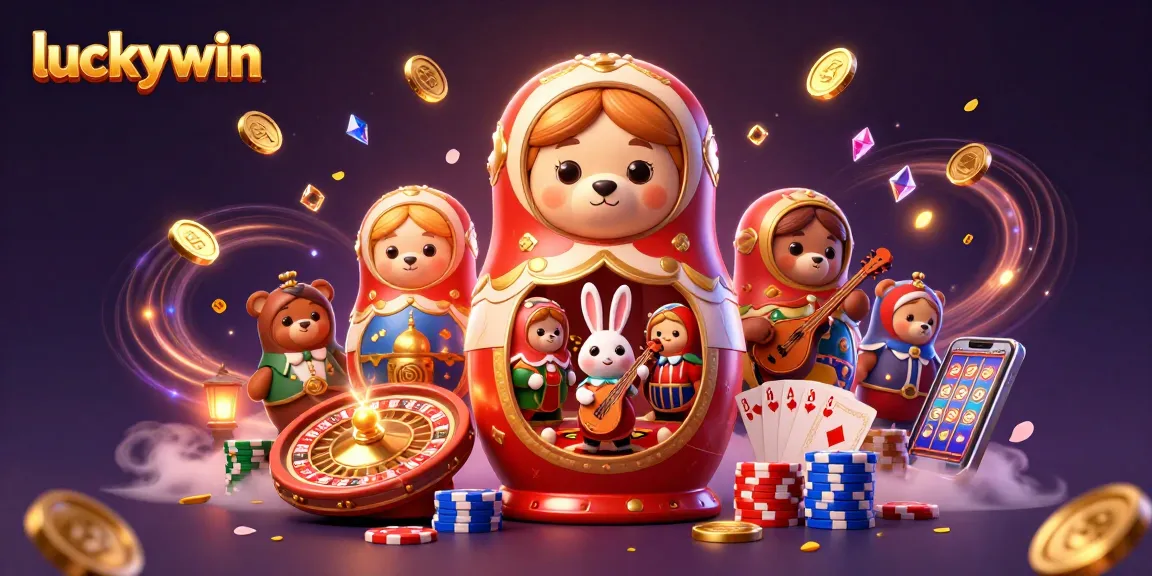 Engage with luckywin's vibrant casino experience featuring dynamic gaming elements and a festive atmosphere.