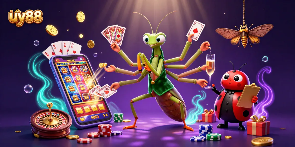 Experience gaming excitement with uy88’s vibrant casino scene showcasing dynamic characters and engaging elements.