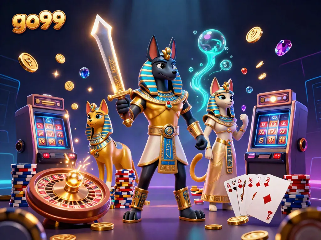 Engage with go99 and win big in a vibrant Egyptian-themed 3D casino experience.