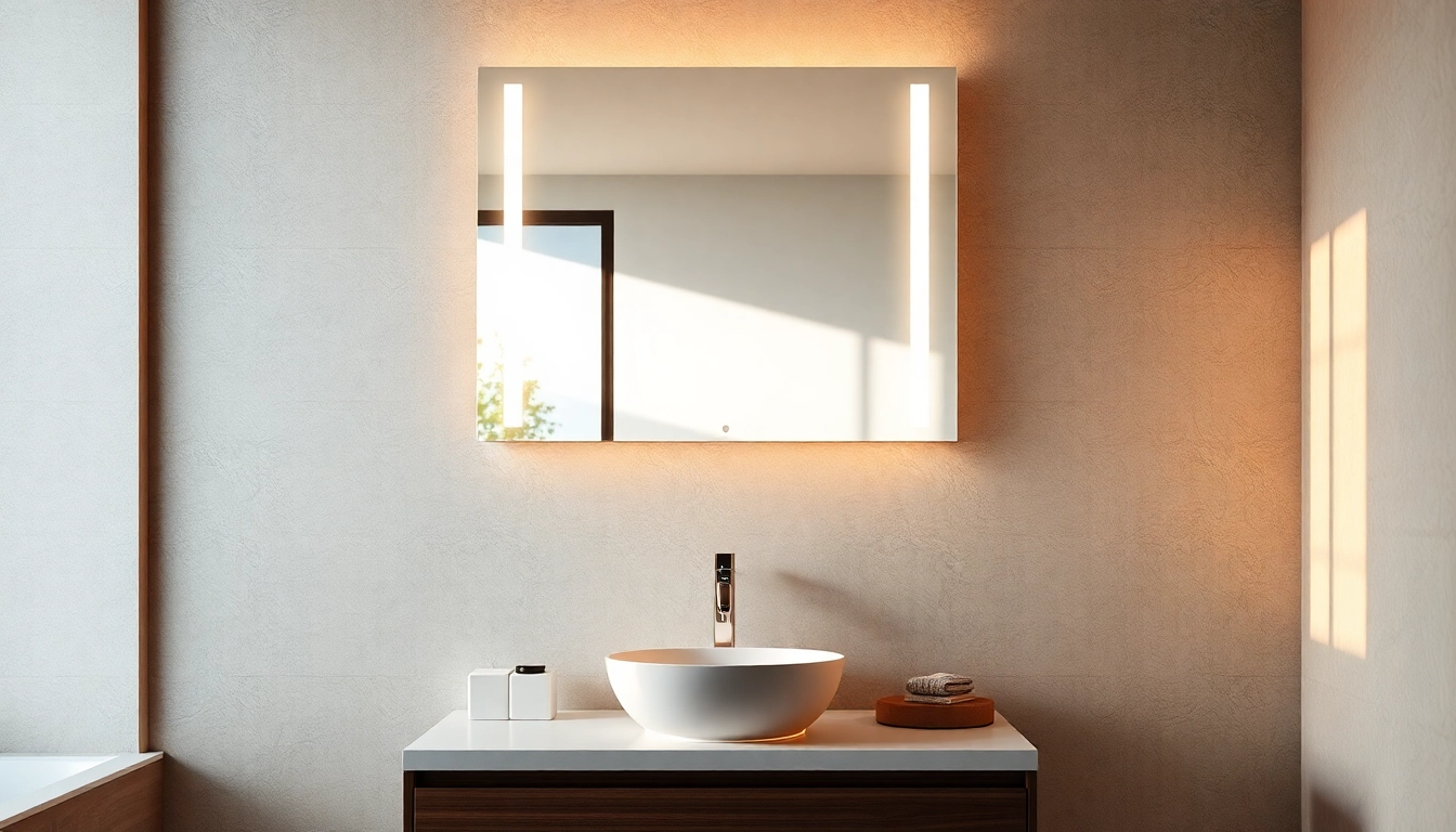 Enhance your space with a luxurious led mirror bathroom that radiates warm and inviting light.