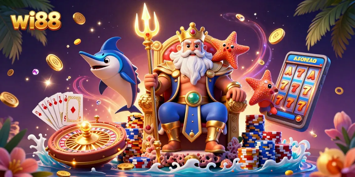 Win big at wi88 with vibrant casino action featuring Neptune and thrilling game elements.