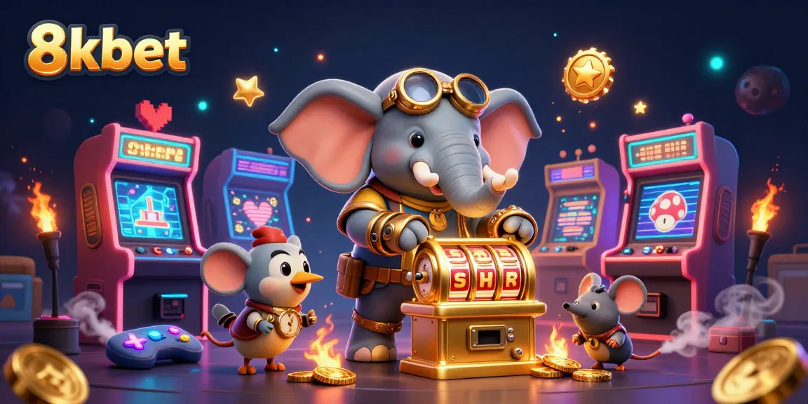 Experience exciting gaming at 8xbet featuring vibrant 3D cartoon characters and dynamic casino elements.