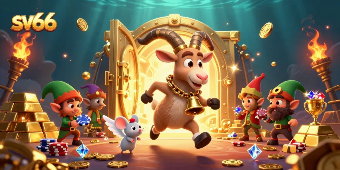 Experience the thrilling action of sv66 in a festive casino scene with Krampus and mischievous elves.