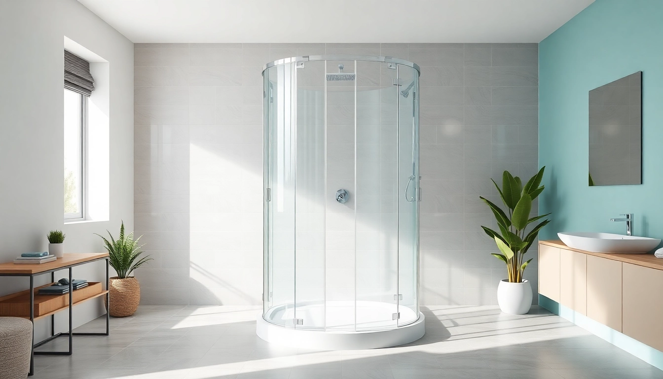 Entdecken Sie die elegante sonni Duschkabine 90x90 in einem modernen Badezimmer-Design.