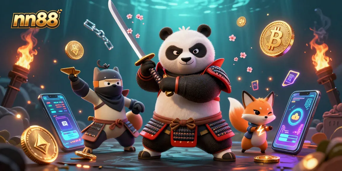 Engage with winning strategies and tactics at nn88, featuring vibrant 3D casino characters and elements.
