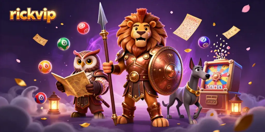 Engage with thrilling wins on rickvip by spinning colorful lottery balls in a vibrant casino atmosphere.