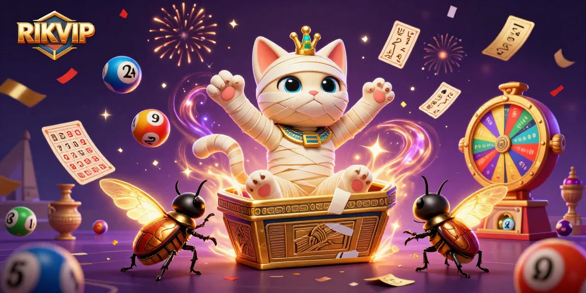 Experience thrilling gameplay at RIKVIP with a vibrant 3D casino scene full of excitement.